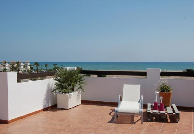 Ferienwohnung in Vera playa - Alborada - Penthouse - 150M Strand, WiFi, Meerblick